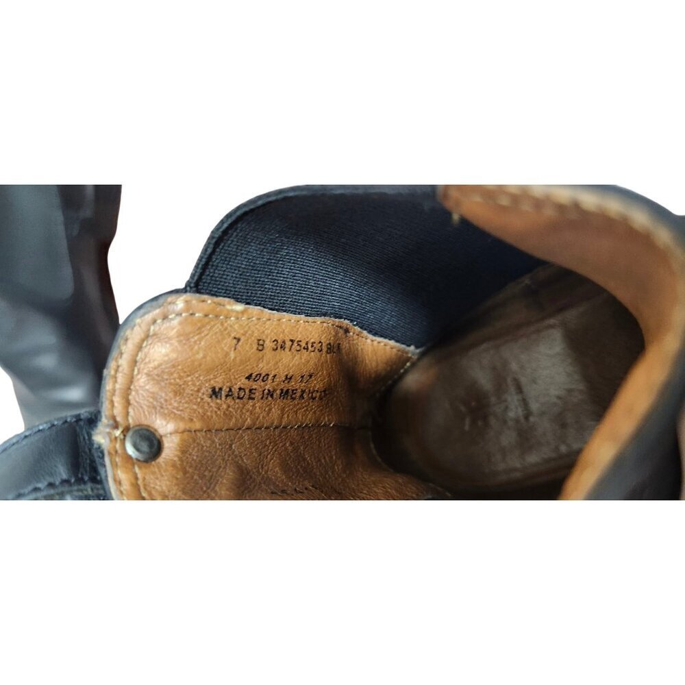 Frye Women’s Melissa Chelsea Leather Black Ankle Boots Women’s Size7 - Picture 12 of 15